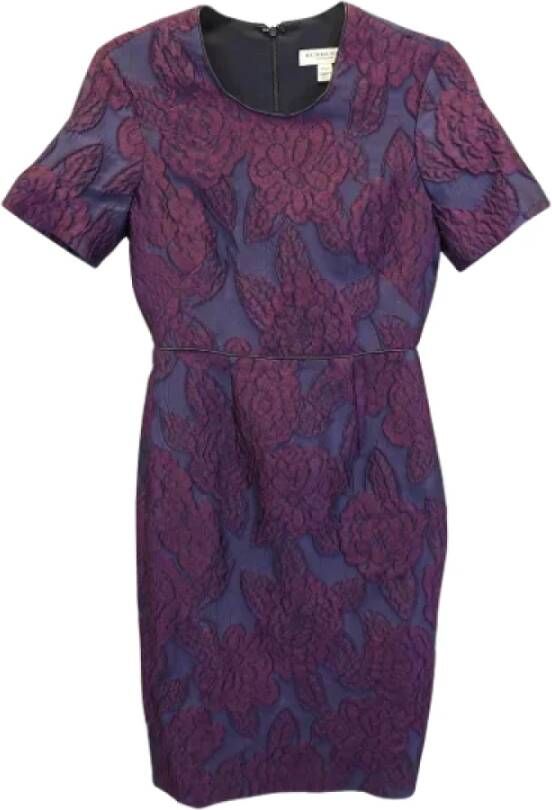 Burberry Vintage Pre-owned Polyester dresses Paars Dames