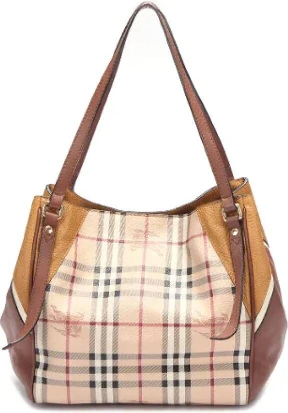 Burberry Vintage Pre-owned Shoulder Bags Bruin Dames
