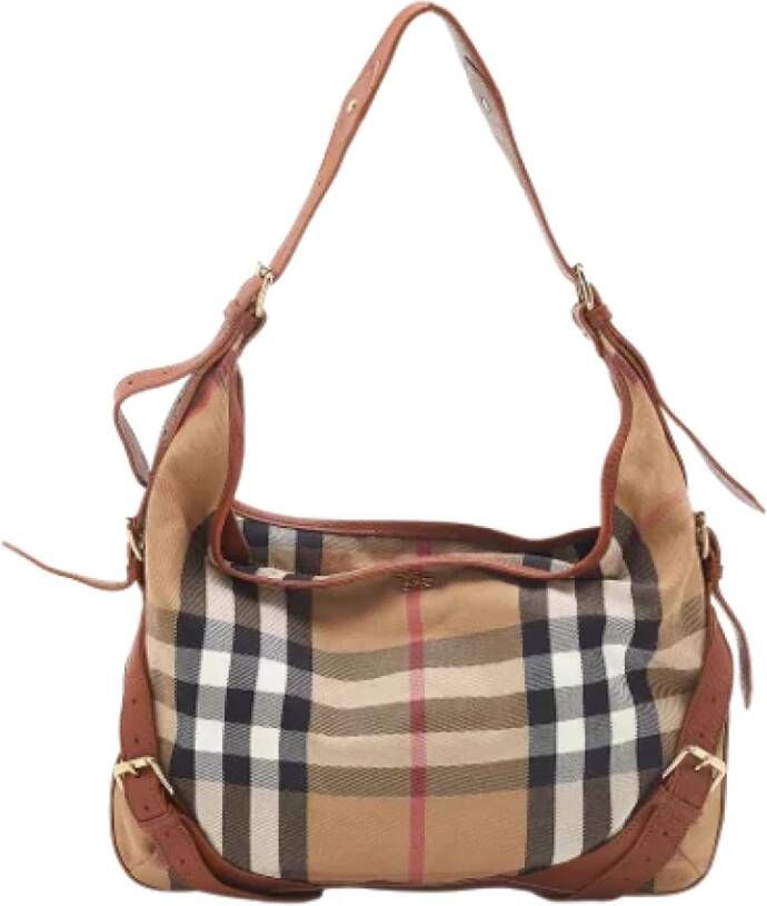 Burberry Vintage Pre-owned Shoulder Bags Bruin Dames