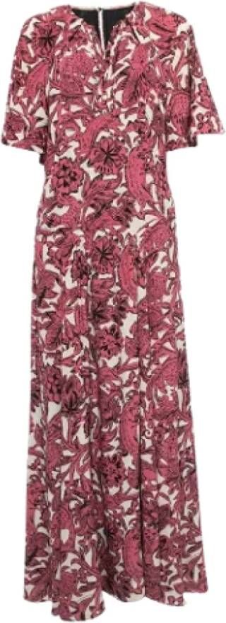 Burberry Vintage Pre-owned Silk dresses Roze Dames
