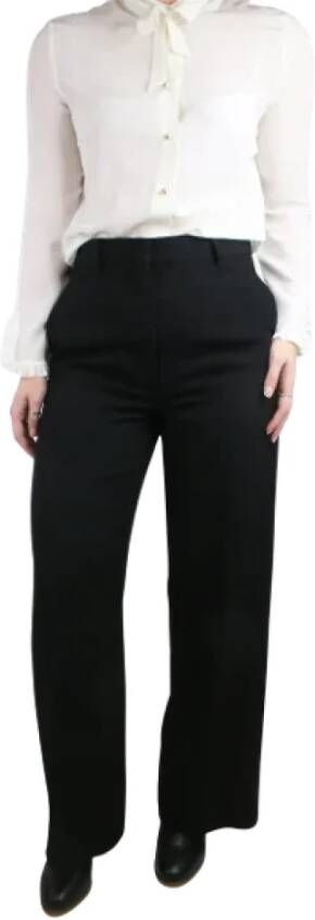 Burberry Vintage Pre-owned Wool bottoms Zwart Dames
