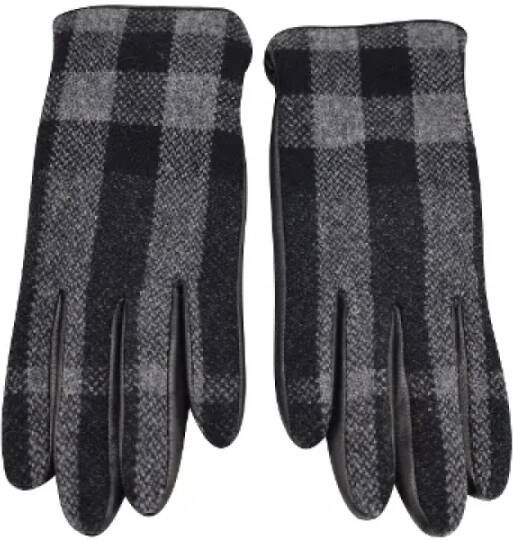 Burberry Vintage Pre-owned Wool gloves Grijs Unisex