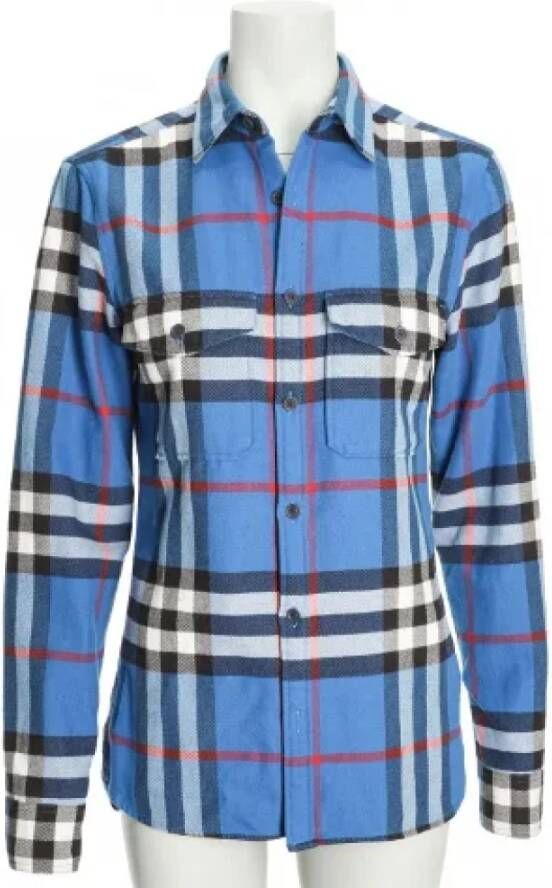 Burberry Vintage Pre-owned Wool tops Blauw Dames