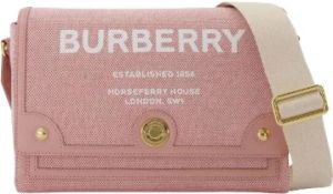 Burberry Vintage Preated canvas schouderzakken Roze Dames