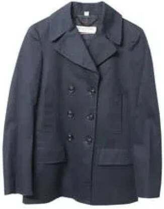 Burberry Vintage Tweedehands jas Blauw Dames
