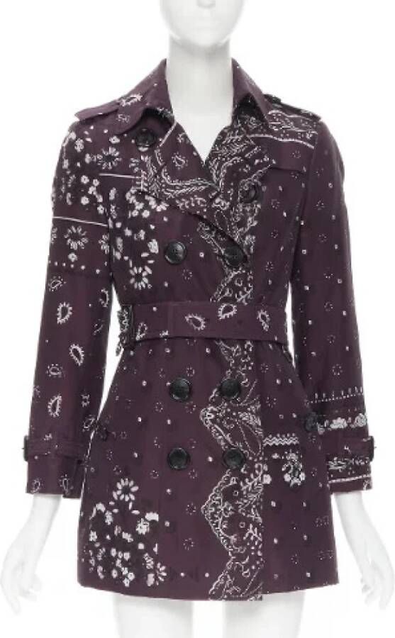 Burberry Vintage Tweedehands jas Purple Dames