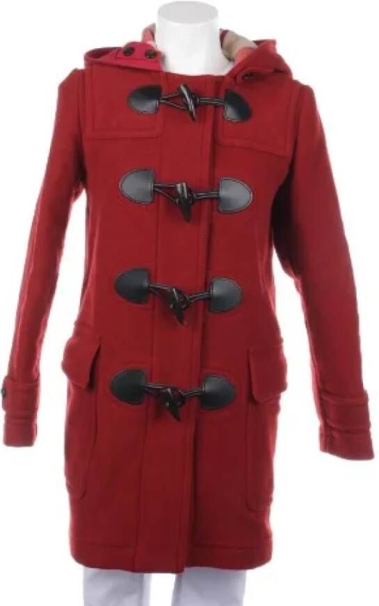 Burberry Vintage Tweedehands jas Rood Dames