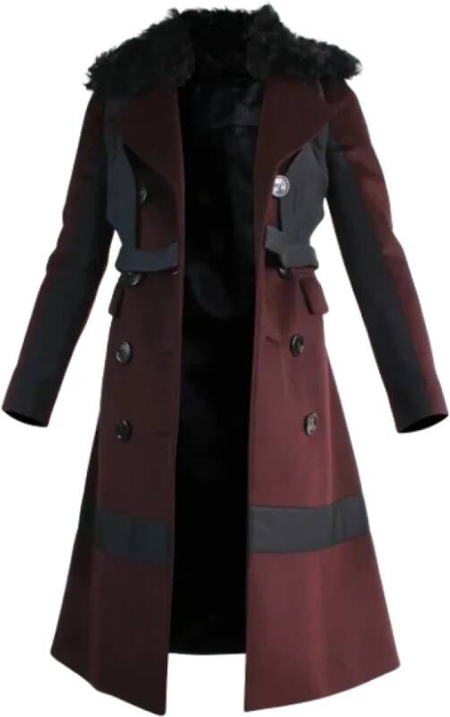 Burberry Vintage Tweedehands jas Rood Dames