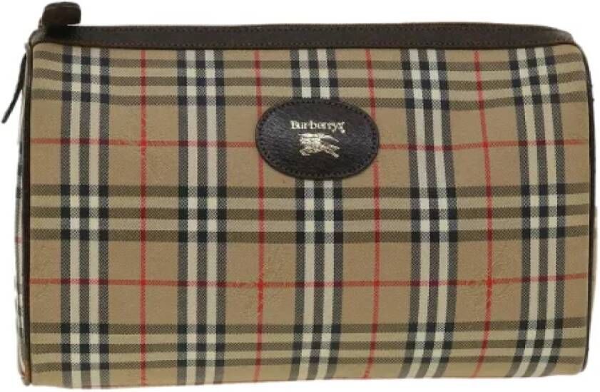 Burberry Vintage Tweedehands koppeling Bruin Dames