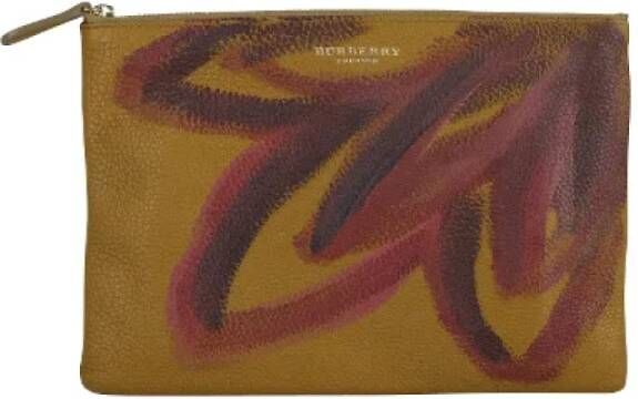 Burberry Vintage Tweedehands koppeling Yellow Dames