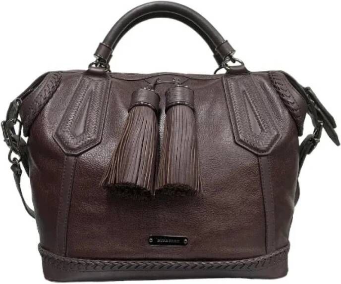 Burberry Vintage Voldoende lederen handtassen Bruin Dames