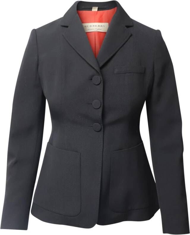 Burberry Vintage Voldoende semi-versleten fit blazer Zwart Dames