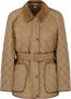 Burberry Gewatteerdeylon jas met fluwelen kraag Beige Dames - Thumbnail 1