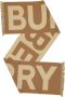 Burberry Logo Jacquard Wollen Sjaal Beige Dames - Thumbnail 3