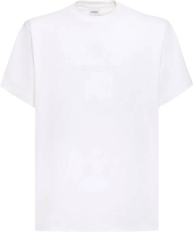 Burberry Witte Crew-neck T-shirt Regular fit White Heren