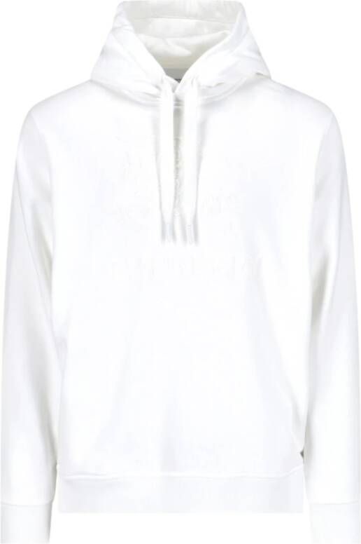 Burberry Witte hoodie met logo borduursel Wit Heren