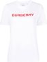Burberry Witte Katoenen T-shirt met Logo Print voor Dames White Dames - Thumbnail 1