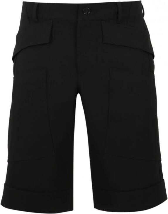 Burberry Wol Casual Shorts voor Heren Zwart Heren