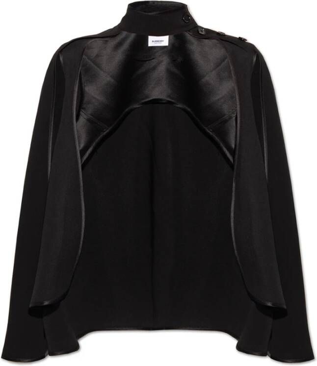 Burberry Zijden cape Zwart Dames
