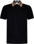 Burberry Zwart Poloshirt voor Heren met Contrasterende Kraag Zwart Heren - Thumbnail 1