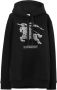 Burberry Zwarte Trui met Capuchon en Equestrian Knight Design Black Heren - Thumbnail 3
