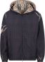 Burberry Zwart en Beige Sliced Check Jas Black Heren - Thumbnail 1