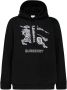 Burberry Zwarte Trui met Capuchon en Equestrian Knight Design Black Heren - Thumbnail 7