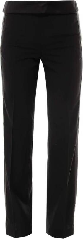 Burberry Zwarte Slim-Fit Wolbroek Aw20 Zwart Dames