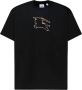 Burberry Zwart Equestrian Knight-print T-shirt Black Heren - Thumbnail 3