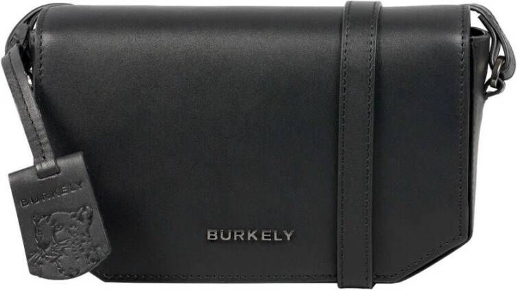 BURKELY leren crossbody Nocturnal Nova zwart