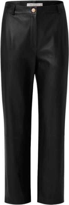 Busnel Andie Leren Broek Stijlvolle en veelzijdige broek Zwart Dames