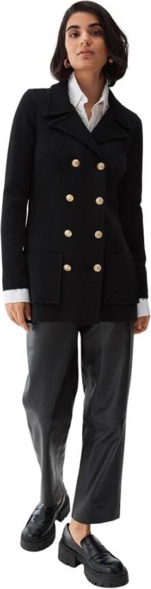 Busnel Double-Breasted Coats Zwart Dames