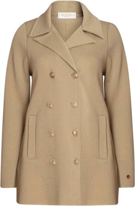 Busnel Double-Breasted Coats Beige Dames