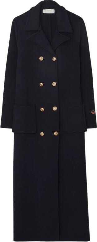 Busnel Double-Breasted Coats Blauw Dames