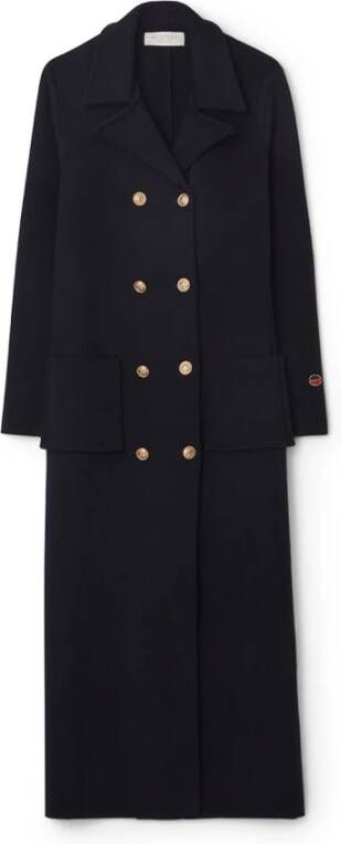 Busnel Double-Breasted Coats Blauw Dames