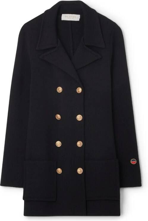 Busnel Double-Breasted Coats Zwart Dames
