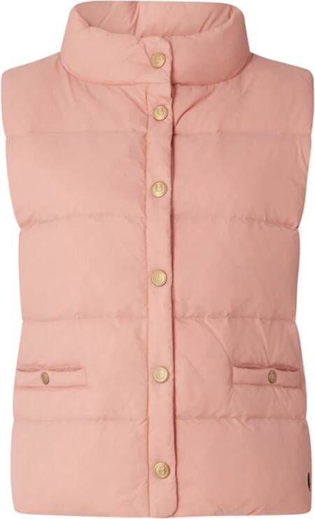 Busnel Gouden Knoop Donsvest Roze Dames
