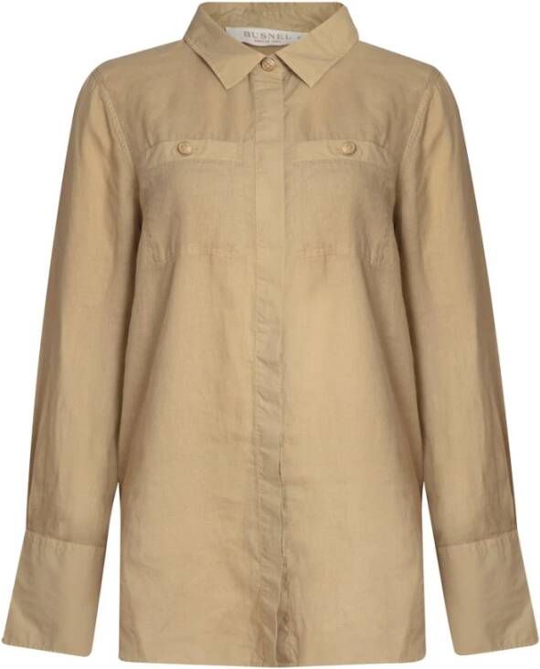 Busnel Rachel Linnen Overhemd Beige Dames