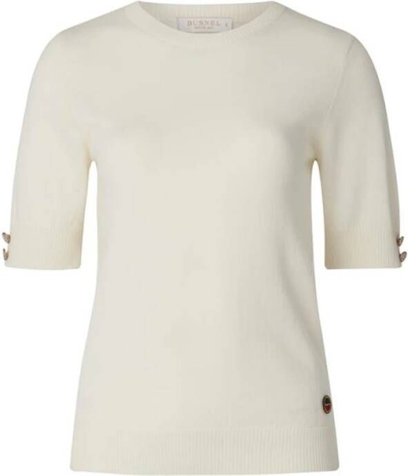 Busnel Relaxed Fit Merino Wol Top Beige Dames