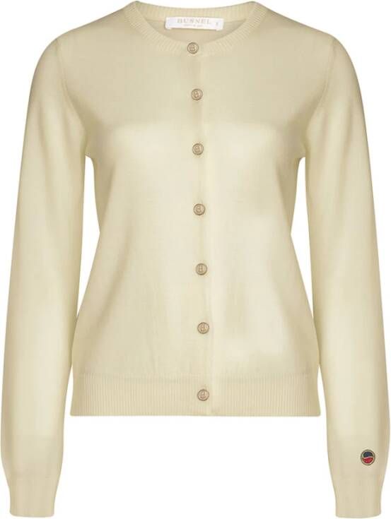 Busnel Gouden Knoop Cardigan Yellow Dames