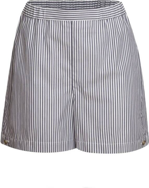 Busnel Zachte katoenen shorts met dromerige strepen Blauw Dames