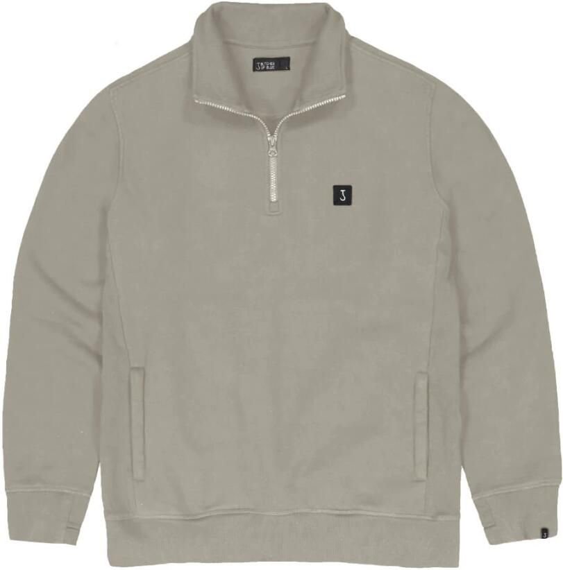 BUTCHER OF BLUE Heren Truien & Vesten Army Half Zip Grijs - Foto 6
