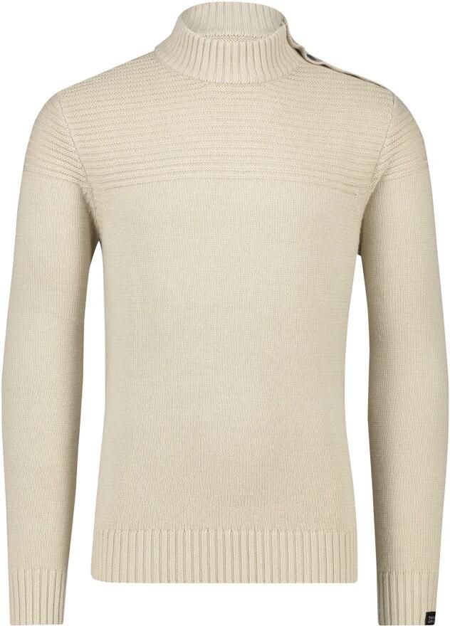 Butcher of Blue Beige Morris Mock Button Sweater Beige Heren - Foto 4