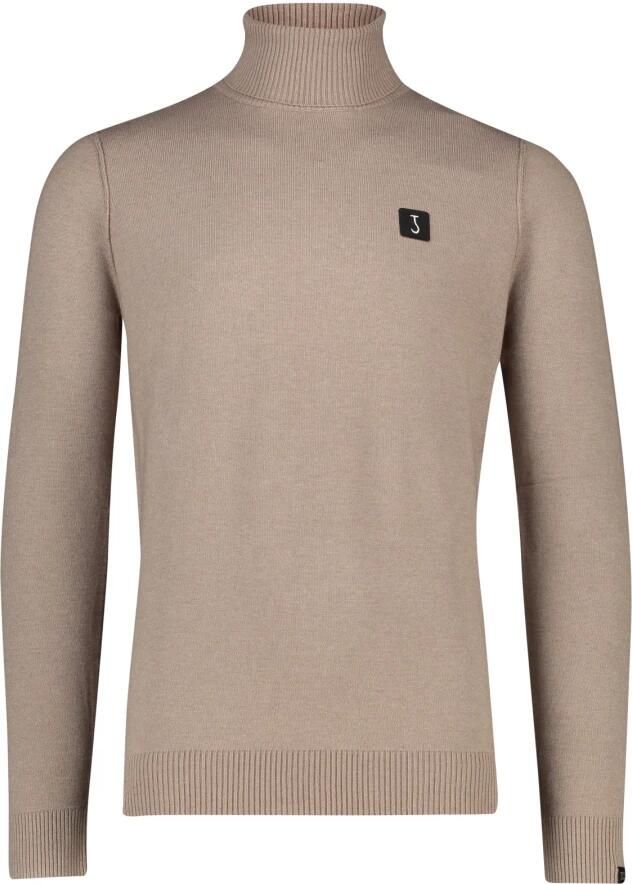 Butcher of Blue fijngebreide coltrui Clifden met wol en logo casablanca beige - Foto 7