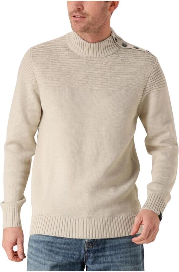 Butcher of Blue Beige Morris Mock Button Sweater Beige Heren - Foto 3