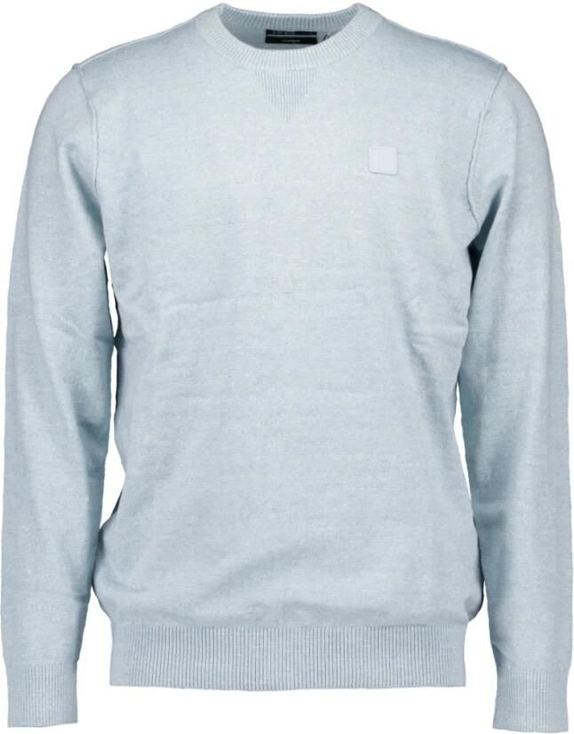 BUTCHER OF BLUE Heren Truien & Vesten Lt Clifden Crew Lichtblauw