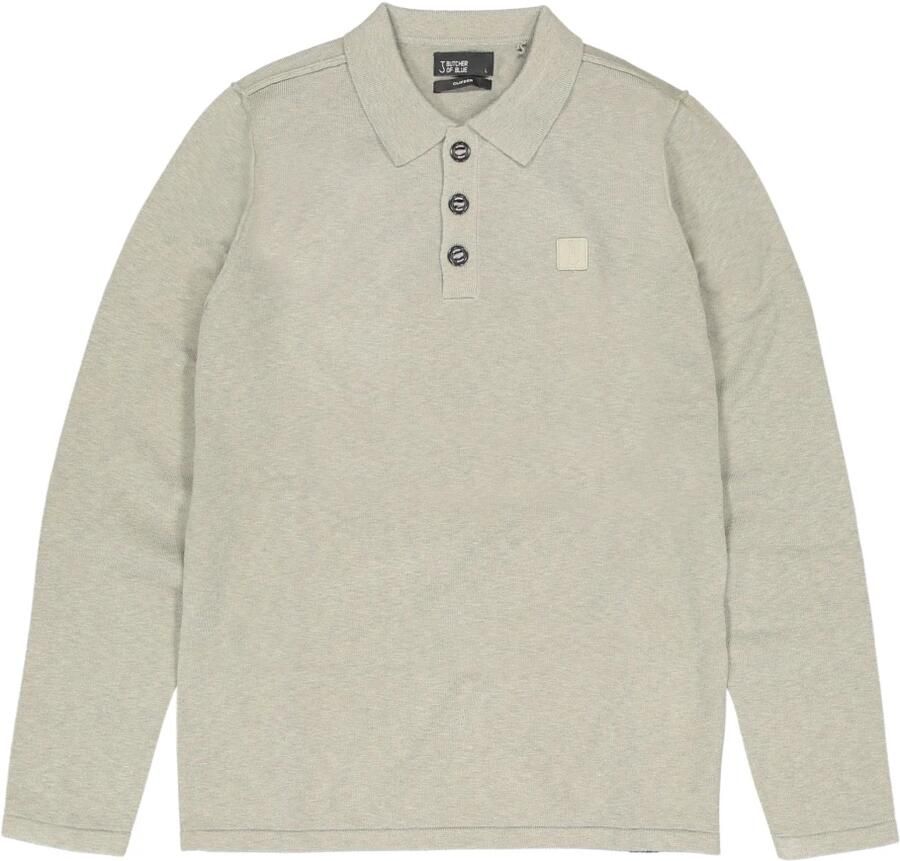 Butcher of Blue fijngebreide regular fit polo Clifden met wol en logo - Foto 4