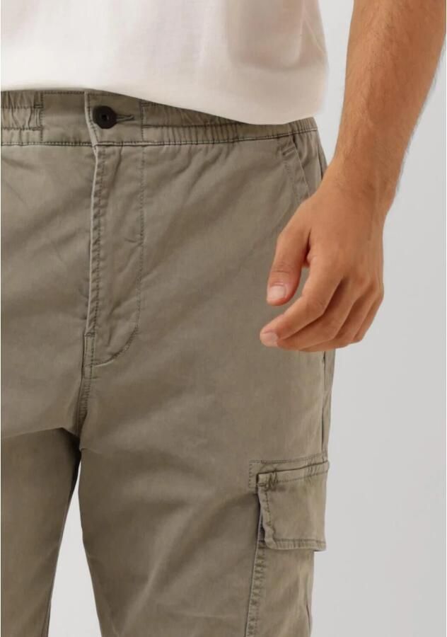 Butcher of Blue Groene Cargo Broek Tristan Slim Sateen Green Heren