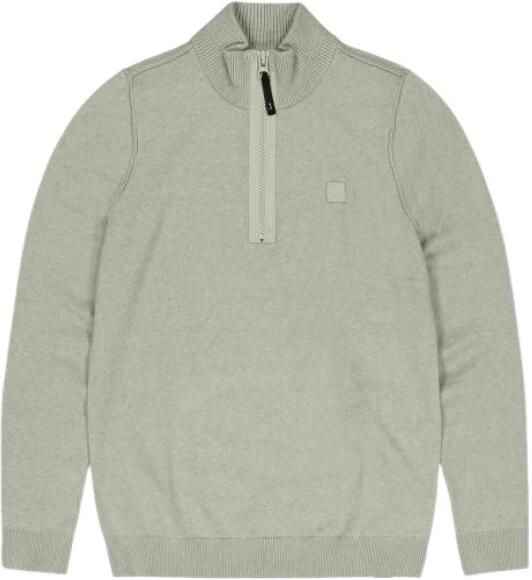 Butcher of Blue fijngebreide trui Clifden met wol en logo Granite Green - Foto 5