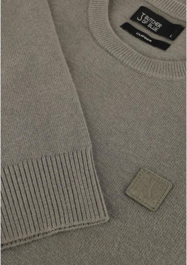 Butcher of Blue Groene Graniet Crew Sweater Stijlvol en veelzijdig Gray Heren